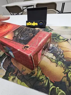 MTG Vintage Cardboard Storage Box 1996 Red Mana Symbol Magic The Gathering - Image 3