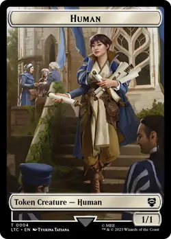 MTG Human Knight // Human Double-Sided Token [The Lord of the Rings: Tales of Mi - Image 2