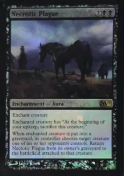 Necrotic Plague - Magic 2011 (M11): #107, Magic: The Gathering - Foil Lp C250 - Image 1