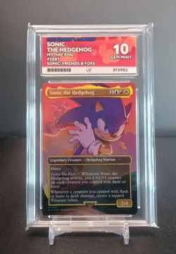 MTG Secret Lair - Sonic the Hedgehog - Foil Ace Graded Gem Mint 10 - Image 1