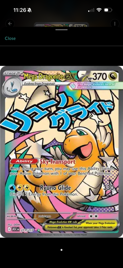 Mega Dragonite ex (#271/217) - Holofoil Ascended Heroes NM Pokemon - Image 2