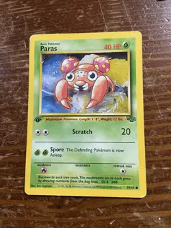 Paras 59/64 Jungle 1st Edition Pokemon TCG MP - Image 1