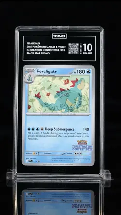 2025 Pokemon Scarlet & Violet FERALIGATR Illustration Contest Black Star TAG 10 - Image 1