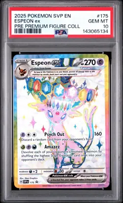 PSA 10 Espeon ex SVP 175 Pokemon Promo Premium Figure Collection 2025 GEM MINT - Image 1