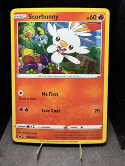 Pokemon TCG Vivid Voltage Scorbunny SWSH071 Black Star Promo Cosmos Holo NM! - Image 1