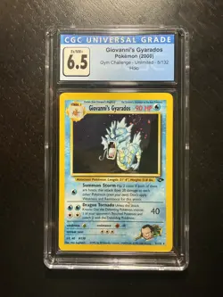 2000 Pokemon Giovanni's Gyarados #5 Gym Challenge Holo CGC 6.5 - Image 1