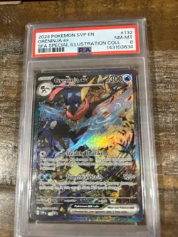 Pokemon 2024 SVP EN Special Illustration Coll GRENINJA EX #132 PSA 8 RARE - Image 1