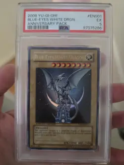 Yugioh 2008 Blue Eyes White Dragon YAP1-EN001 PSA 5 - Image 1