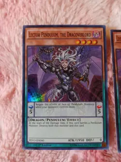 2X Yu-Gi-Oh! Lector Pendulum, the Dracoverlord PEVO-EN060 1st Edition Super Rare - Image 2