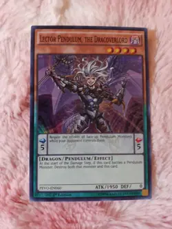 2X Yu-Gi-Oh! Lector Pendulum, the Dracoverlord PEVO-EN060 1st Edition Super Rare - Image 4