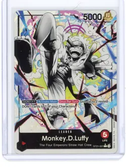 One Piece TCG English ST21-001 Monkey D Luffy Leader Alt Art Parallel - Image 1