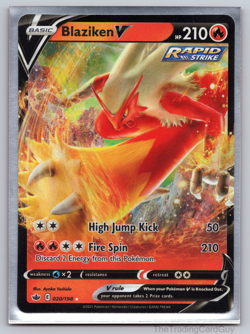 Pokemon TCG Chilling Reign 020/198 Blaziken V Ultra Rare NM - Image 1
