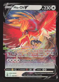 Ho-Oh V 140/195 Pokemon TCG SWSH12: Silver Tempest NM - Image 1