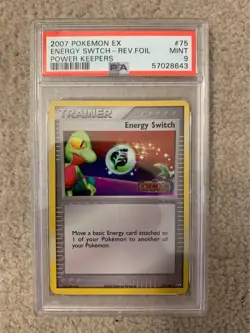 Pokemon 2007 EX Power Keepers Energy Switch Reverse Holo PSA 9 - Image 1