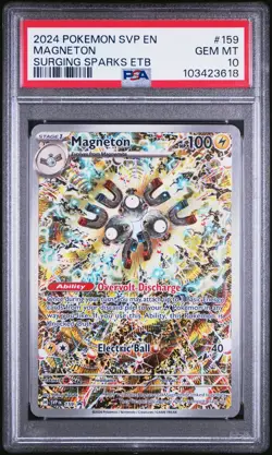 2024 POKEMON SVP EN-SV BLACK STAR PROMO #159 MAGNETON PSA 10 - Image 1