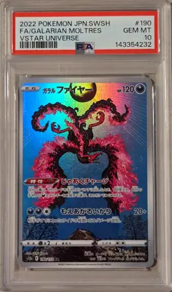 Galarian Moltres 190/172 PSA 10 VSTAR Universe 2022 Japanese Pokemon - Image 1