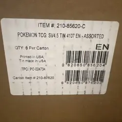 🔥Pokemon TCG S & V Paldean Fates Tins - 4 Booster Pack Version Sealed Case (x6) - Image 3