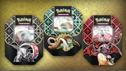 🔥Pokemon TCG S & V Paldean Fates Tins - 4 Booster Pack Version Sealed Case (x6) - Image 5
