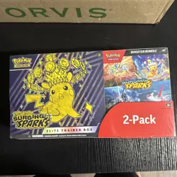 Pokemon Scarlet & Violet Surging Sparks Etb & Booster Bundle 2-Pack - Image 1