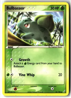 Bulbasaur ⭐ 46/100 Common Crystal Guardians 2006 Pokemon LP - Image 1