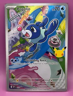 Pokemon Popplio Promo 045 First Partner Pack Series 1 Holo Alola Starter NM - Image 1