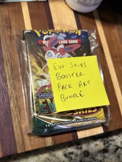 Pokemon TCG Evolving Skies Booster Packs - Complete Art Set of 4 Sealed Packs 820650808777 - Image 1