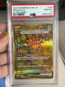 PSA 10 Pikachu ex UR 236/187 Terastal Festival ex SV8a Pokemon Card Japanese - Image 1