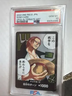 2022 ONE PIECE JAPANESE PARAMOUNT WAR DON!! CARD ALTERNATE ART PSA 10 - Image 1