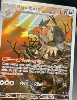 Mandibuzz 145/086 White Flare Illustration Rare Holo Full Art Pokemon Card NM/M - Image 3