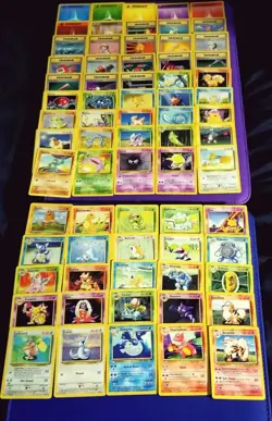 Pokemon Base Set Unlimited Complete Common/ Uncommon 70 Card Lot - Image 1