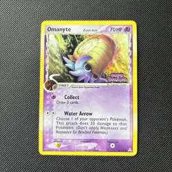 Pokemon Card EX Holon Phantoms Reverse Holo Omanyte 74/110 Stamped - Image 1