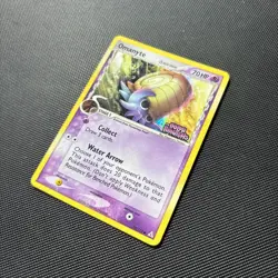 Pokemon Card EX Holon Phantoms Reverse Holo Omanyte 74/110 Stamped - Image 3