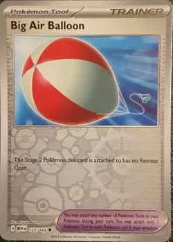 Pokemon Card Scarlet & Violet 151 155/165 Big Air Balloon Reverse Holo Near Mint - Image 1