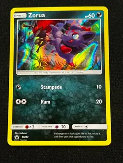 Zorua SM83 - Sun & Moon Black Star Promo Holo Pokemon TCG Card LP - Image 1
