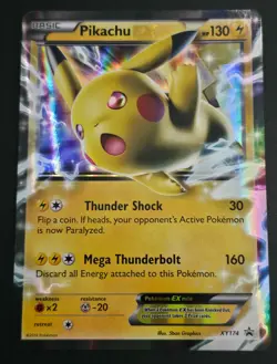 Pokemon TCG Pikachu EX Promo XY174 XY Promos Holofoil Card NM/LP - Image 1