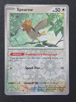 Pokemon Card Spearow Scarlet & Violet 151 Reverse Holo 021/165 Near Mint - Image 1