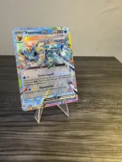 Pokemon TCG Vaporeon EX Prismatic Evolutions Double Rare Holo Card 023/131 - Image 1