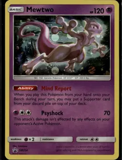 Mewtwo Promo SM Promos SM214 Psychic Holofoil Pokemon Card - Image 1