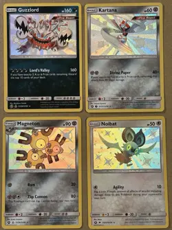 Kartana Noibat Guzzlord Magneton Holo Shiny Vault Bundle Lot Of 4 Cards - Image 1