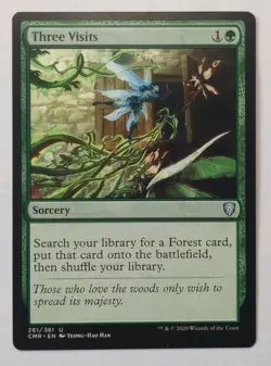MTG - Three Visits - Commander Legends 261/361 - Regular Uncommon - Any Forest - Image 1