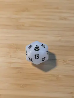 Rare Final Fantasy Moogle 20-sided Spindown Die / Dice (XL 32mm) MtG - Image 1