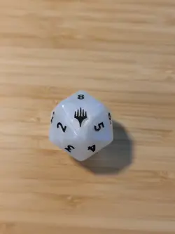 Rare Final Fantasy Moogle 20-sided Spindown Die / Dice (XL 32mm) MtG - Image 2