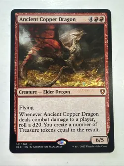 Ancient Copper Dragon 161/361 LP MTG Battle For Baldur's Gate Magic - Image 1