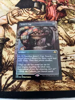 1x Jester's Cap, Borderless Art Foil, Dominaria Remastered, Magic MTG NM - Image 1