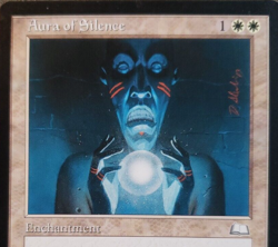 Magic The Gathering MTG Aura Of Silence - Weatherlight -NM UN-PLAYED (DS3D1PL).. - Image 3