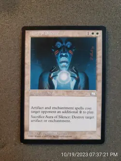 Magic The Gathering MTG Aura Of Silence - Weatherlight -NM UN-PLAYED (DS3D1PL).. - Image 5