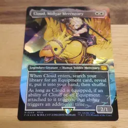 1x Cloud, Midgar Mercenary, Chocobo Track Foil, Final Fantasy 0564, Magic MTG NM - Image 1
