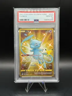 🚀 2021 Pokemon Celebrations Mew #025/025 🔥 Secret Rare Holo Full Art 💎 PSA 10 - Image 1