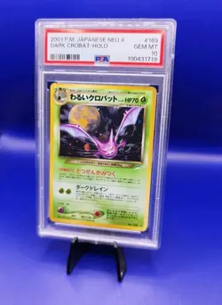 Dark Crobat No. 169 Japanese Neo Destiny Pokemon Card WOTC TCG Graded PSA 10 - Image 2