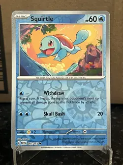 Pokemon 151 Squirtle 007/165 Reverse Holo - Image 1